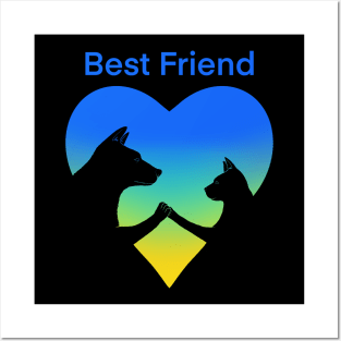 Dog and cat best friend love Posters and Art